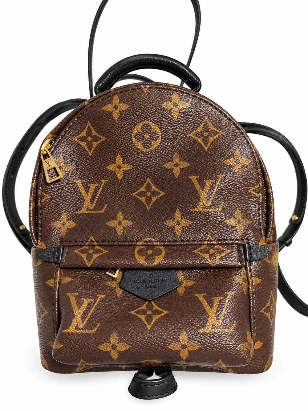 Louis Vuitton Monogram Canvas Mini Backpack in Brown and Gold